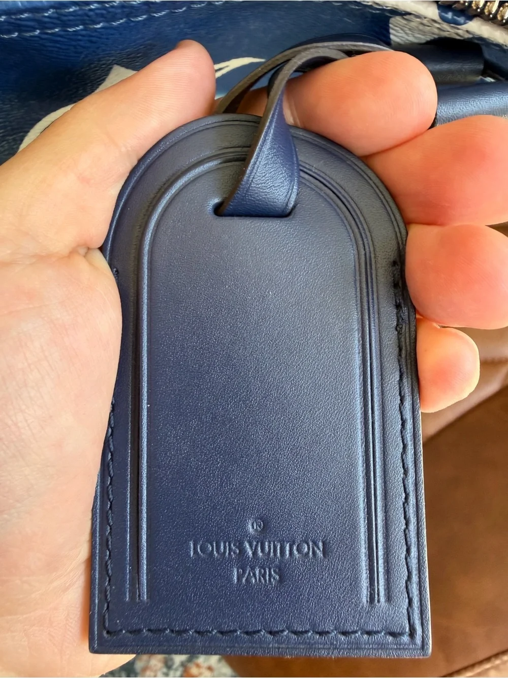 Louis Vuitton Blue and White Monogram Tie-Dye Keepall Duffel